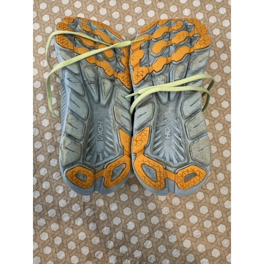 HOKA Rincon 3 Women's Lightweight Running Shoes Light Green Blue Orange Size 8B